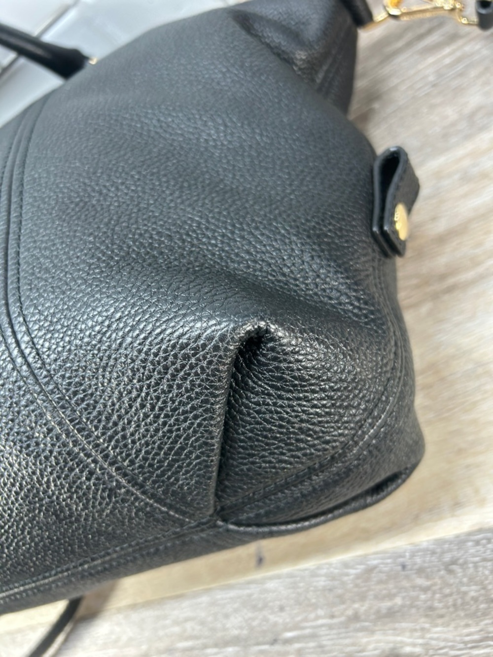 4550 Michael Kors Black Pebbled Leather Satchel - Picture 8 of 13